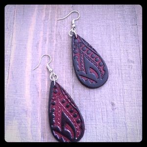 🖤Leather Earrings!!❤️